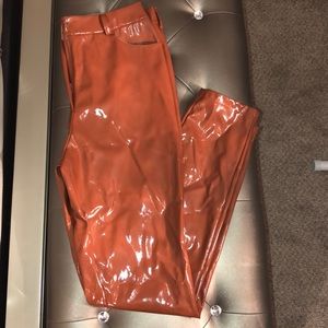 Fashion nova skinny latex pants medium